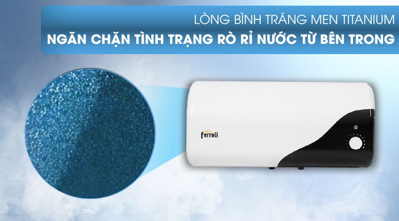 Bình nước nóng 20 lít Ferroli MIDO-DE 20L - Lòng mình tráng men Titan