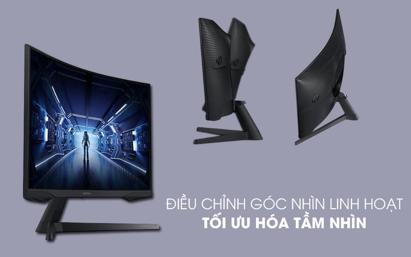 Màn hình linh hoạt - LCD Samsung Gaming 27 inch WQHD 144Hz 1ms/HDR10 (LC27G55TQWEXXV)