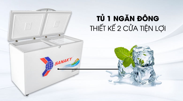 Tủ đông 2 nắp dỡ tiện lợi, dễ sử dụng - Tủ đông Sanaky 305 lít VH-4099A1