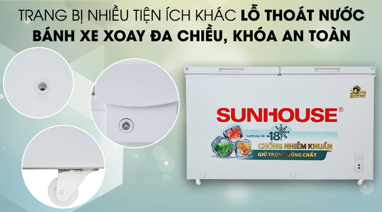 TỦ ĐÔNG SUNHOUSE 330 LÍT SHR-F2472W2 - Tiện ích khác