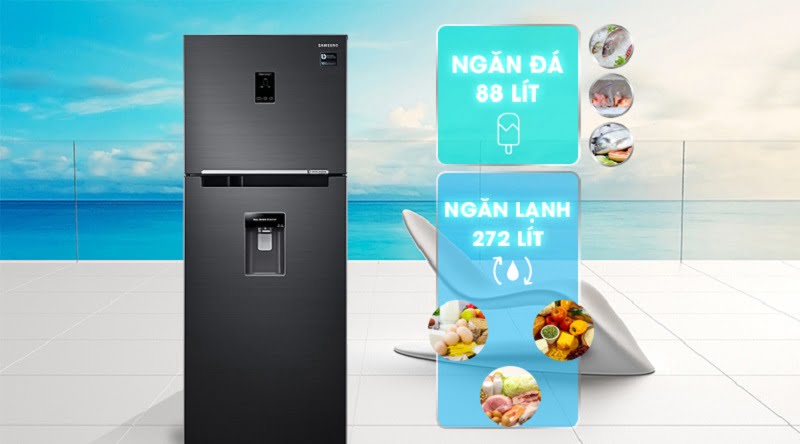 Dung tích tủ lạnh lên đến 360 lít - Tủ lạnh Samsung Inverter 360 lít RT35K5982BS/SV Dung tích tủ lạnh lên đến 360 lít - Tủ lạnh Samsung Inverter 360 lít RT35K5982BS/SV