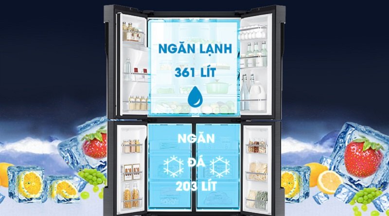 Thoải mái sử dụng với dung tích 564 lít - Tủ lạnh Samsung Inverter 564 lít RF56K9041SG/SV Thoải mái sử dụng với dung tích 564 lít - Tủ lạnh Samsung Inverter 564 lít RF56K9041SG/SV