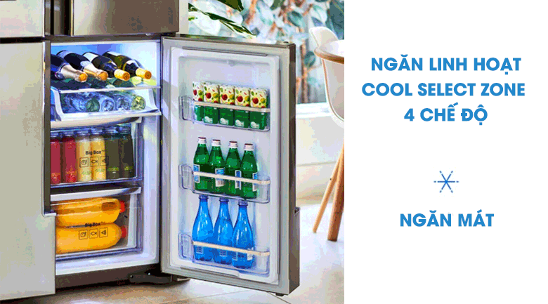 Ngăn linh hoạt Cool Select Zone với 4 chế độ tiện lợi - Tủ lạnh Samsung Inverter 564 lít RF56K9041SG/SV Ngăn linh hoạt Cool Select Zone với 4 chế độ tiện lợi - Tủ lạnh Samsung Inverter 564 lít RF56K9041SG/SV